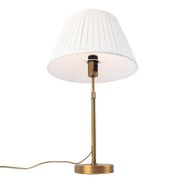 Lámpara-de-mesa-de-bronce-con-pantalla-plisada-blanca-35-cm---Parte